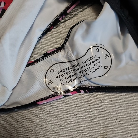 NWOT Women's 3XL Bathing Suit Swim One Piece Swimsuit Black Multi Pink - Picture 7 of 9